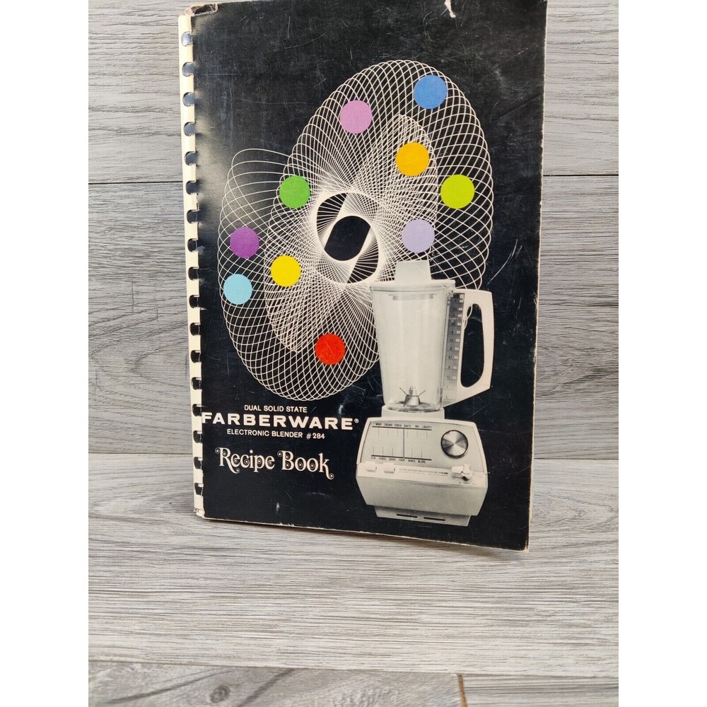 Vintage Farberware Electronic Blender #284 Manual Recipe Book-Cookbook